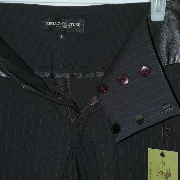 Ciello Couture Brown Pinstriped Trousers - Picture 5 of 7